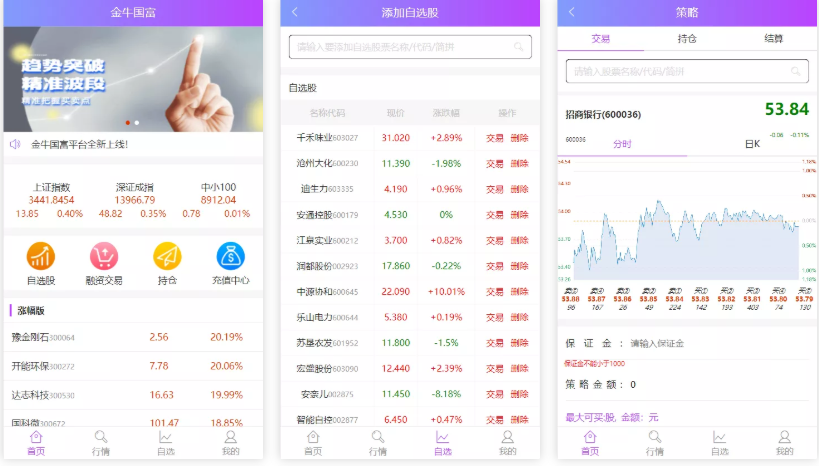 双融两融融资融券系统支持二次开发配资系统 双向交易系统pc+wap T+0交易平台源码